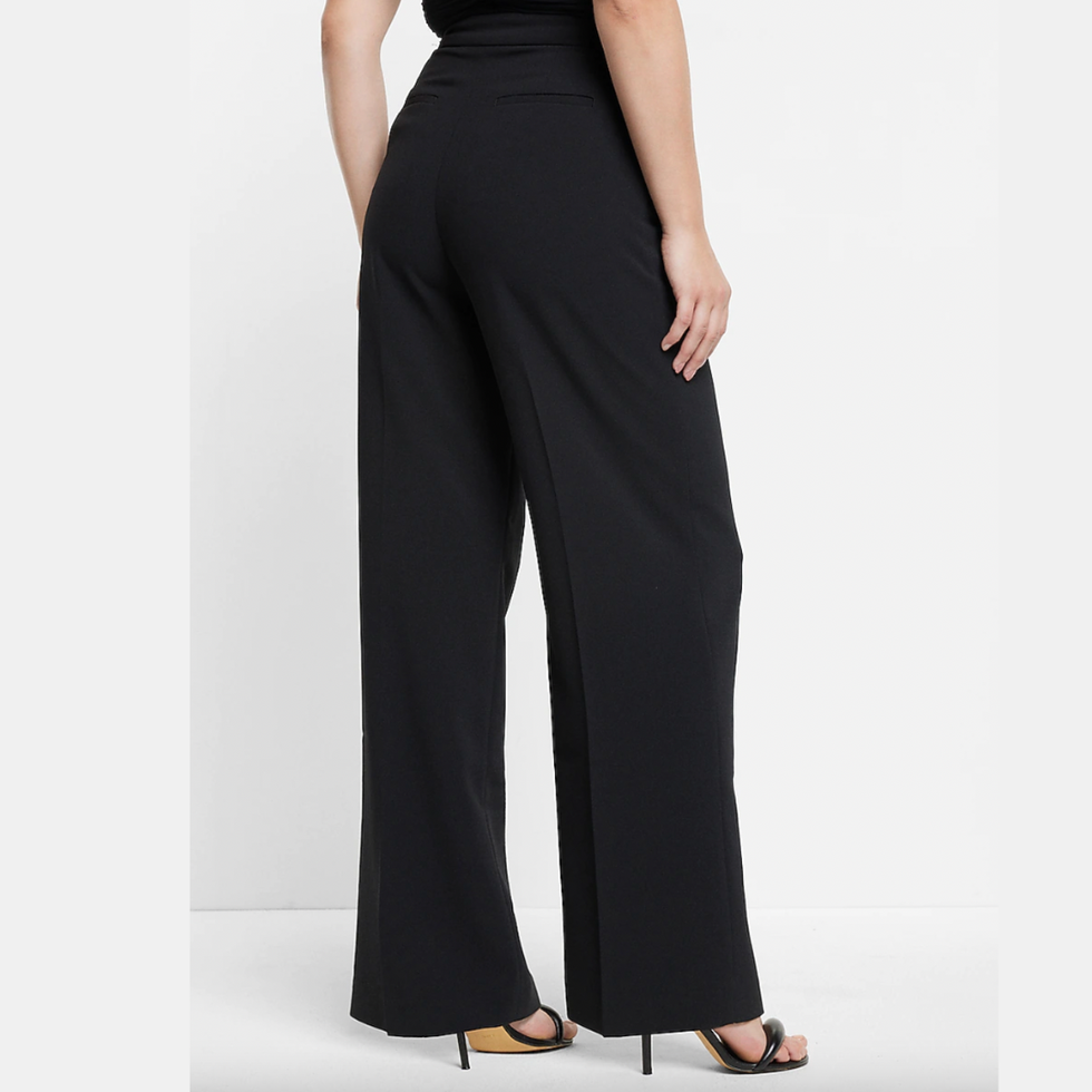 Super High Waisted Open Pleated Wide Leg Pant
