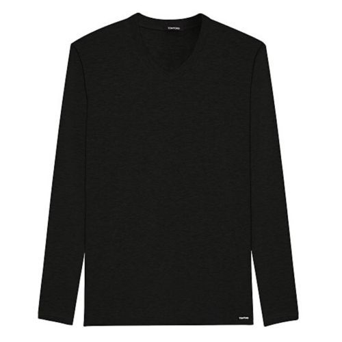 Calvin Klein Big & Tall arm logo long sleeve t-shirt in black