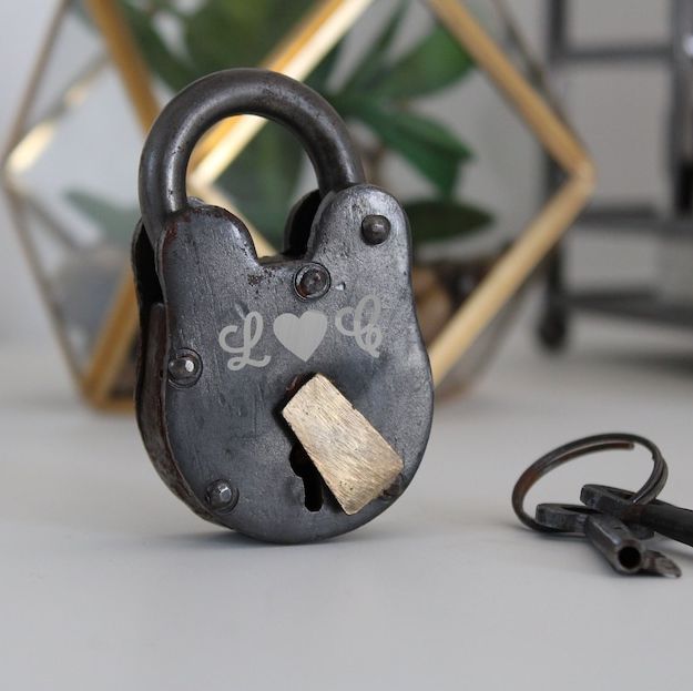 Antique Love Lock with Keys