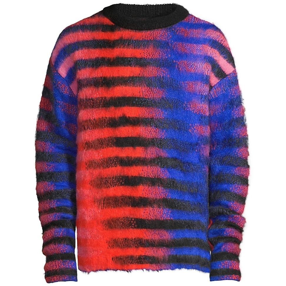 Men's Graphic Stripe Crewneck Sweater