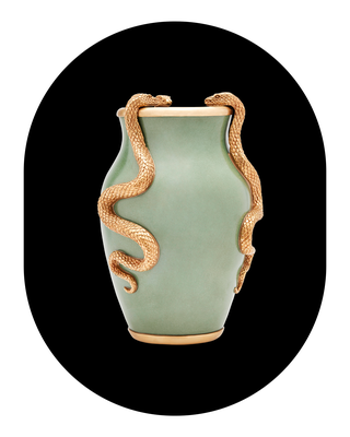 SERPENTIS Vase - Eucalyptus & Brass