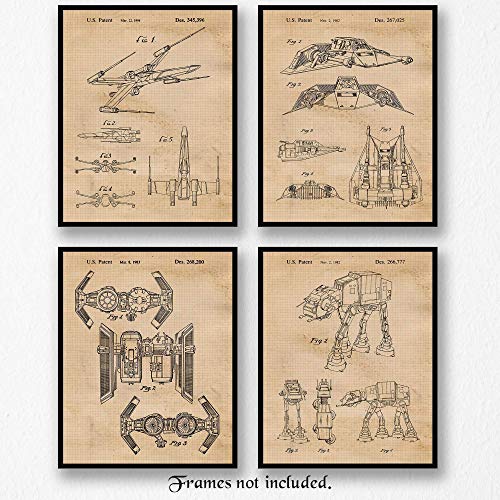 Vintage Star Wars Vessels Patent Poster Prints 