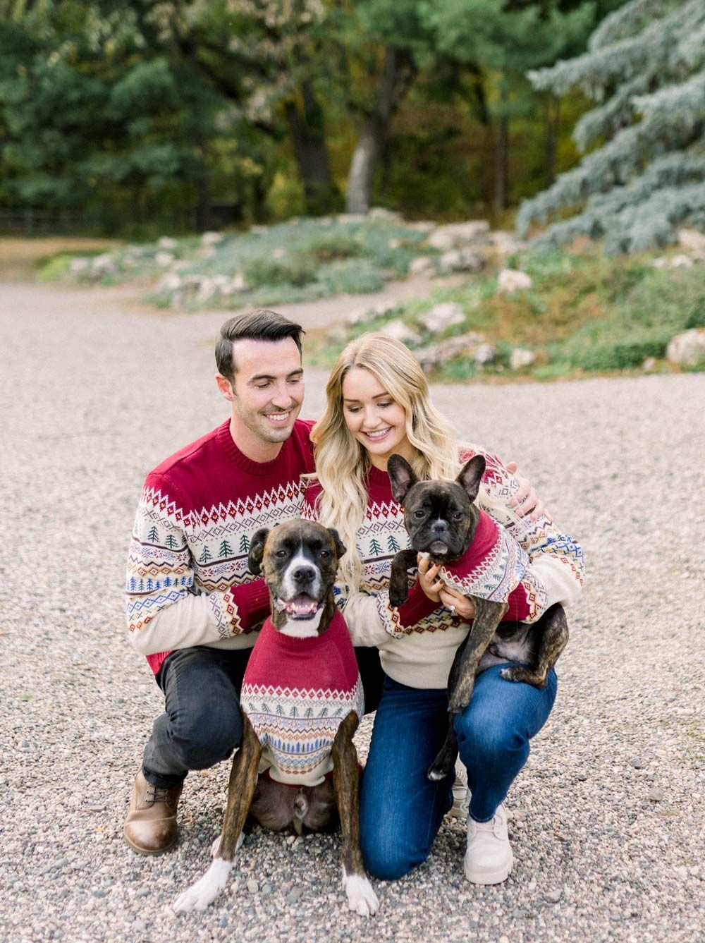 Matching christmas sweaters with hot sale dog