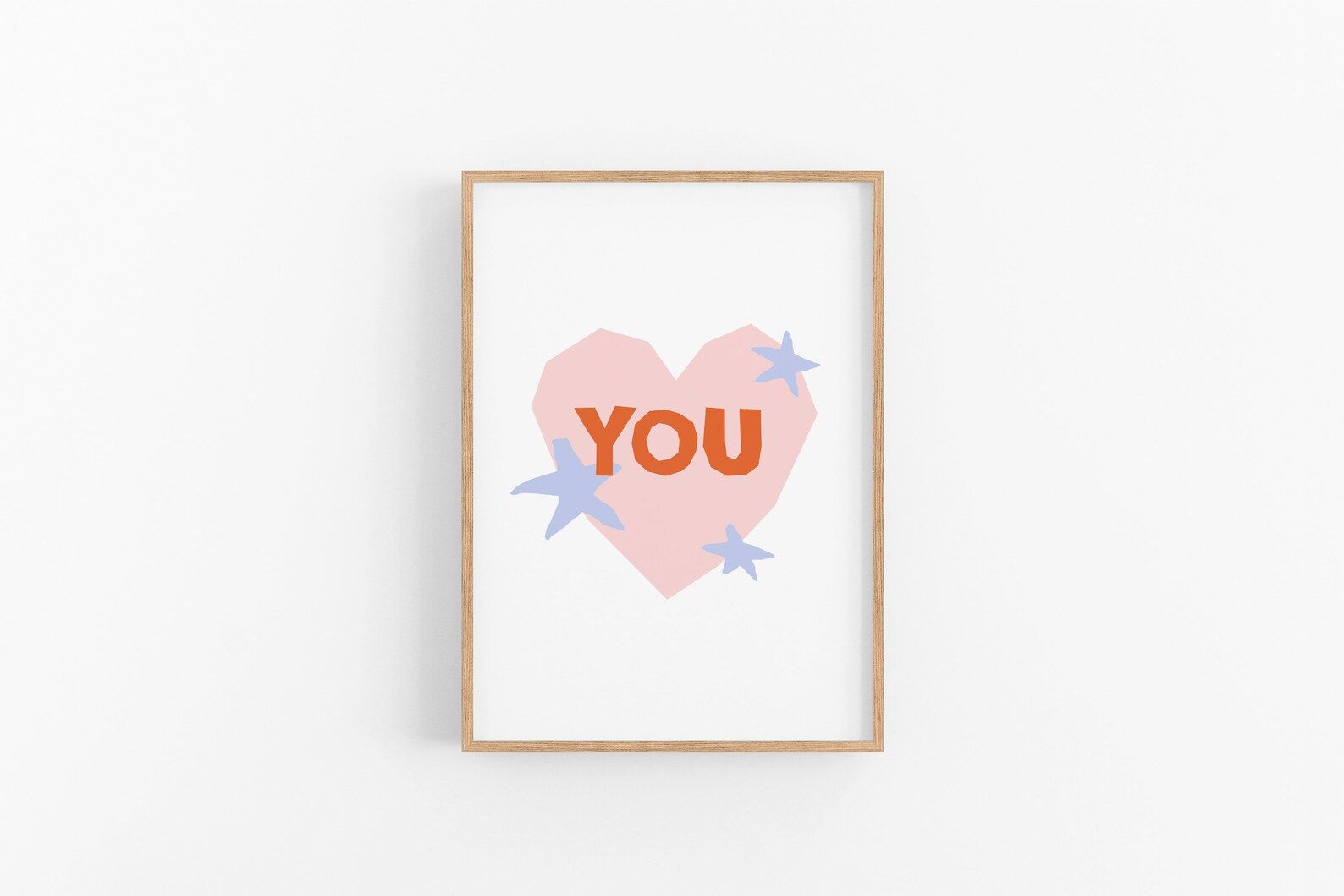 "Love You Heart" Screen Print