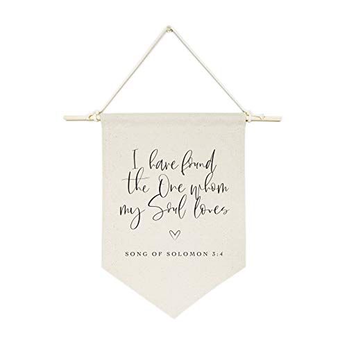 "I Have Found the One Whom My Soul Loves" Canvas Banner
