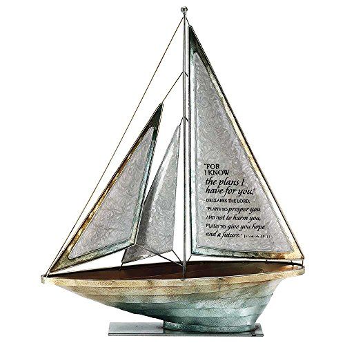 "I Know Declares the Lord" Sailboat Figurine