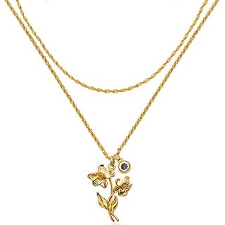 Birth Flower Necklace - Violet