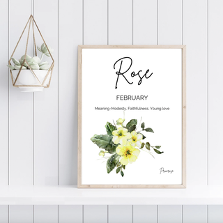 Personalized Birth Flower Print - Primrose