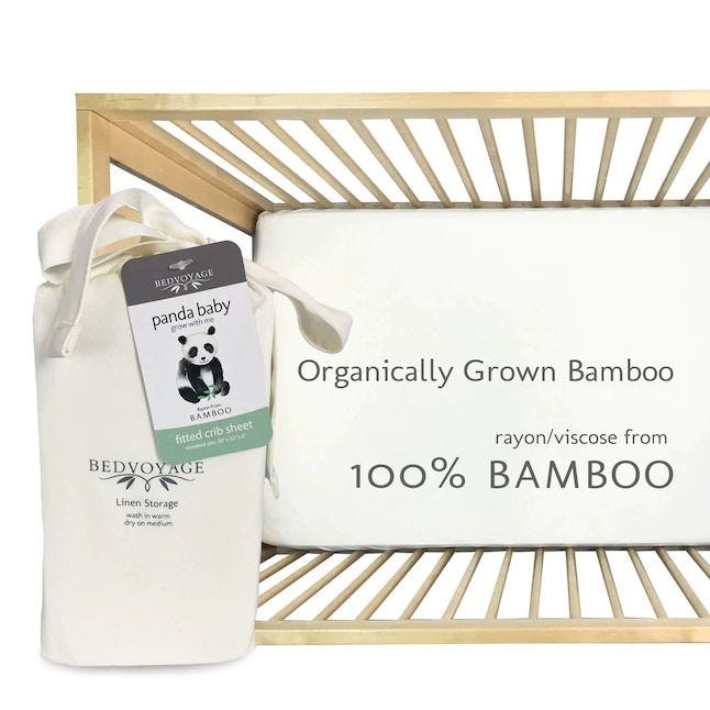 BedVoyage Viscose from Bamboo Fitted Crib Sheet  