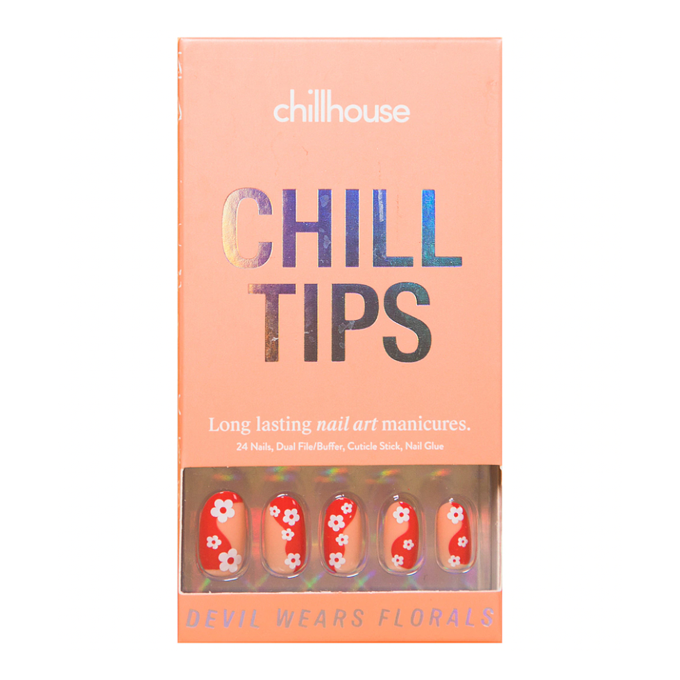 Devil Wears Florals Chill Tips Press-On Nails