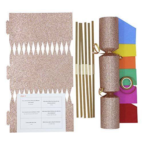 Make Your Own Christmas Cracker Kit: Rose Gold Glitter