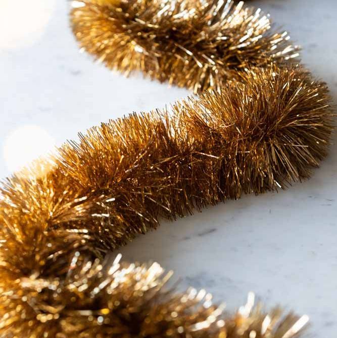 Eco-Friendly Recycled Metallic Gold Tinsel