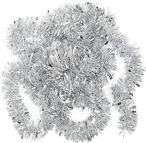 3 x Tinsel Garland, Silver