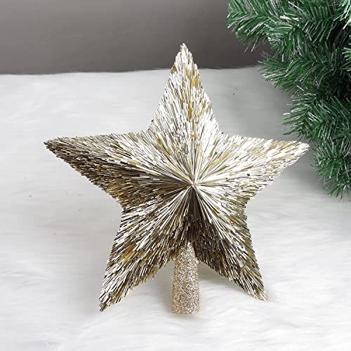 Handmade Christmas Tree Champagne Gold Star Topper