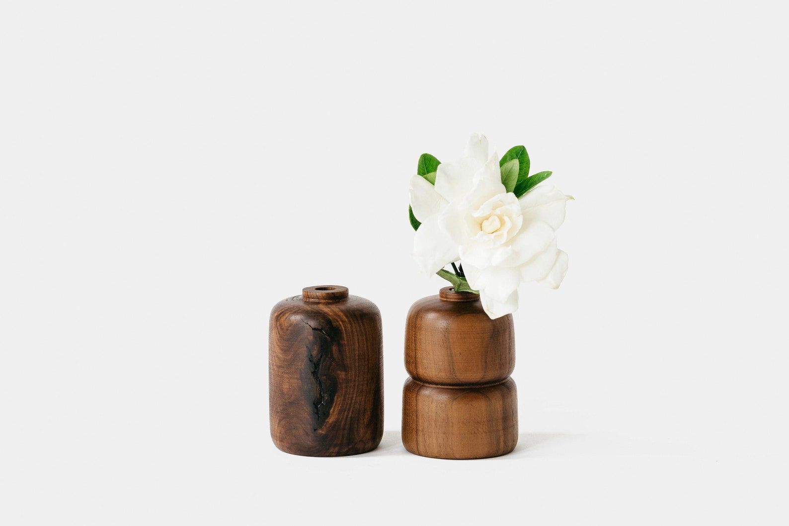 Walnut Hardwood Bud Vase