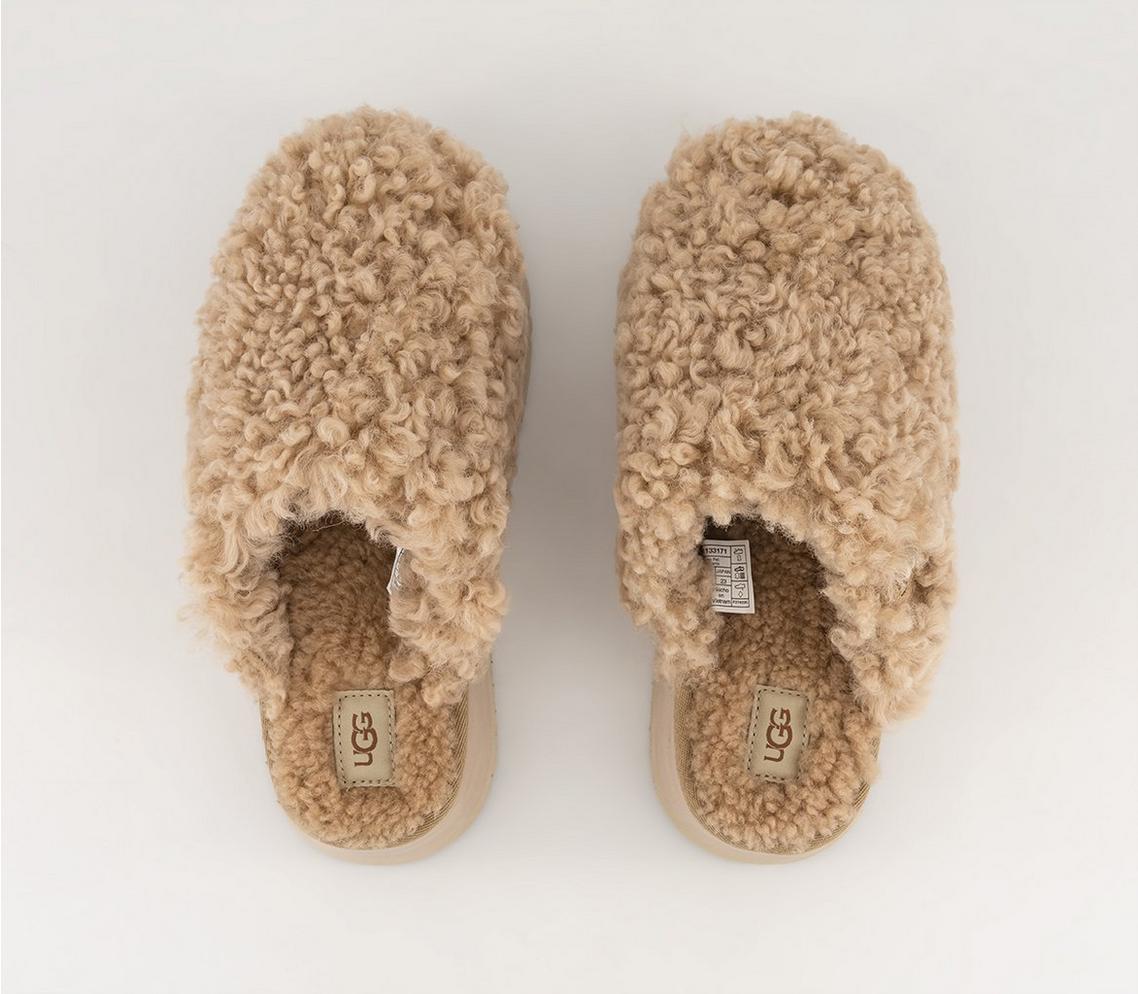 Maxi Curly Platform Slippers