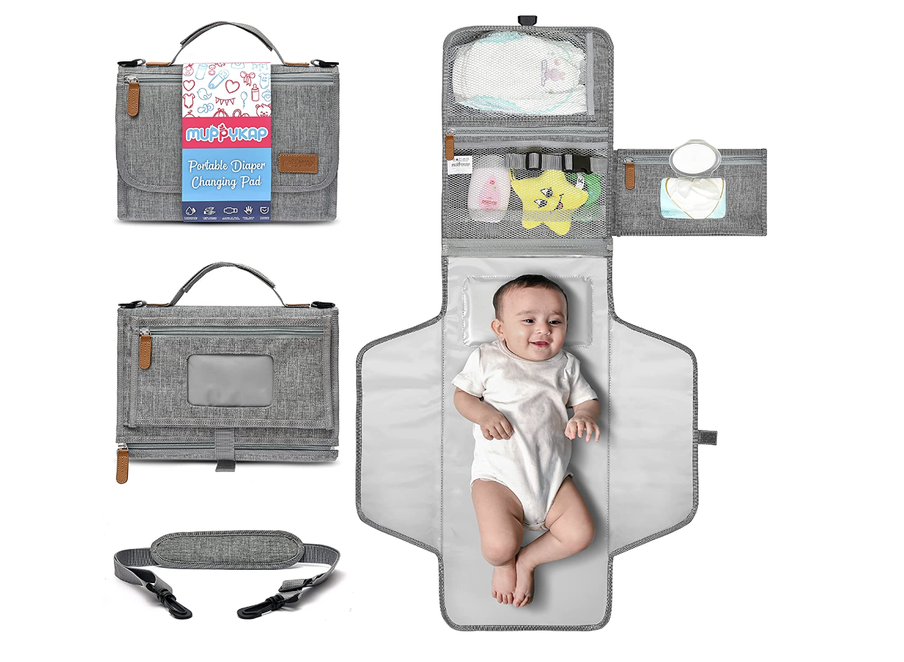 Portable Changing Pad with Shoulder Strap 