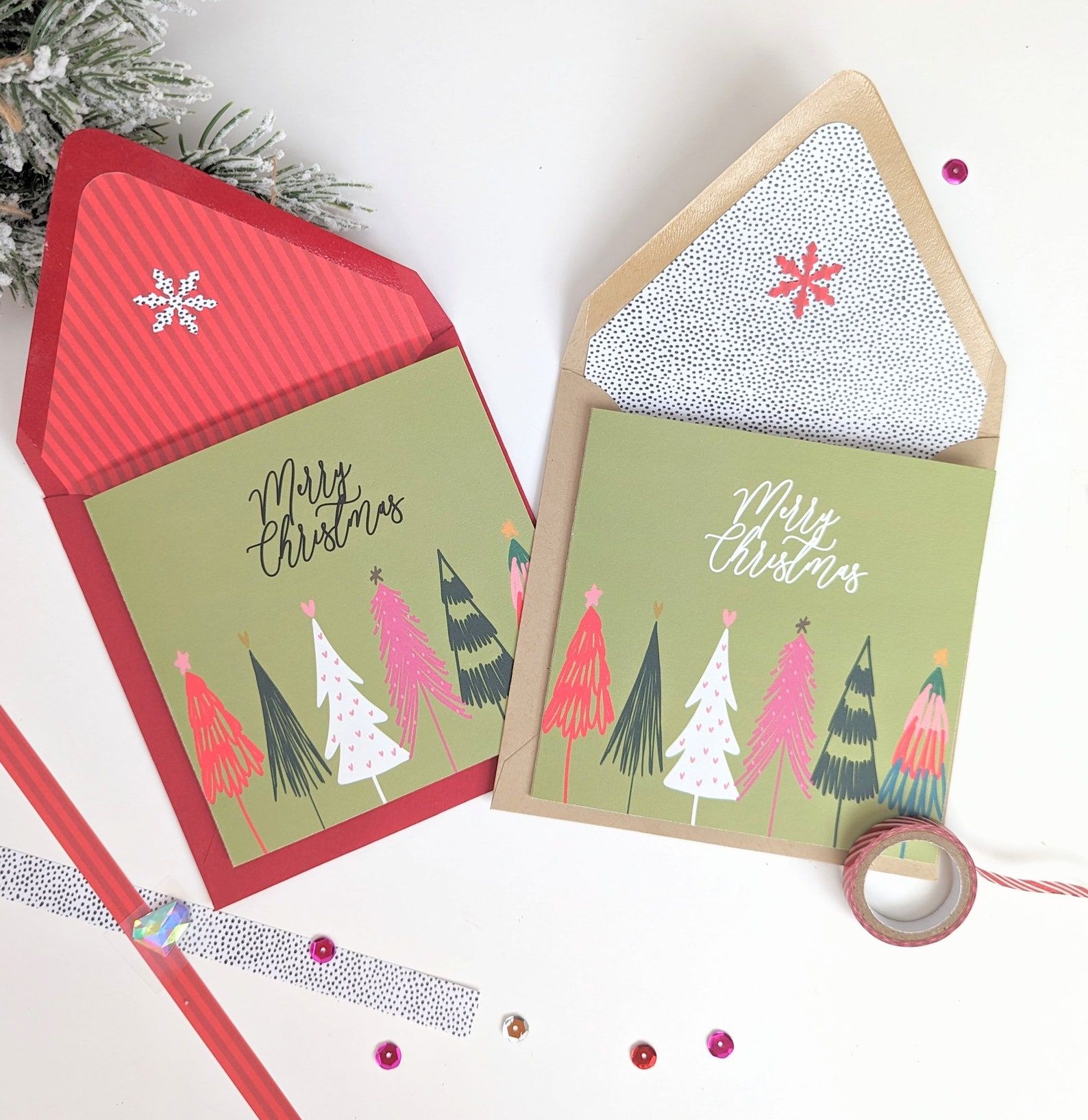 Christmas Tree "Merry Christmas" Greeting Card