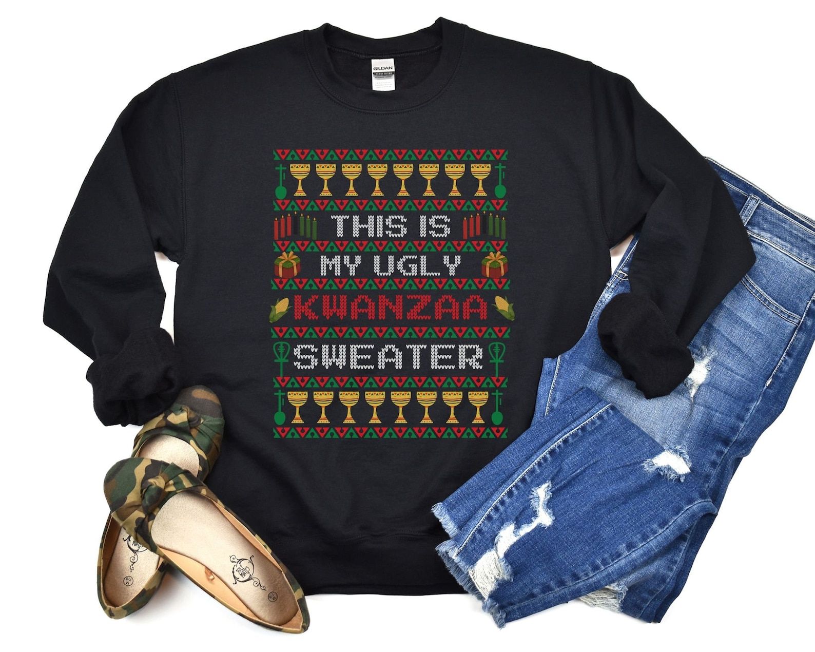 Ugly top kwanzaa sweater