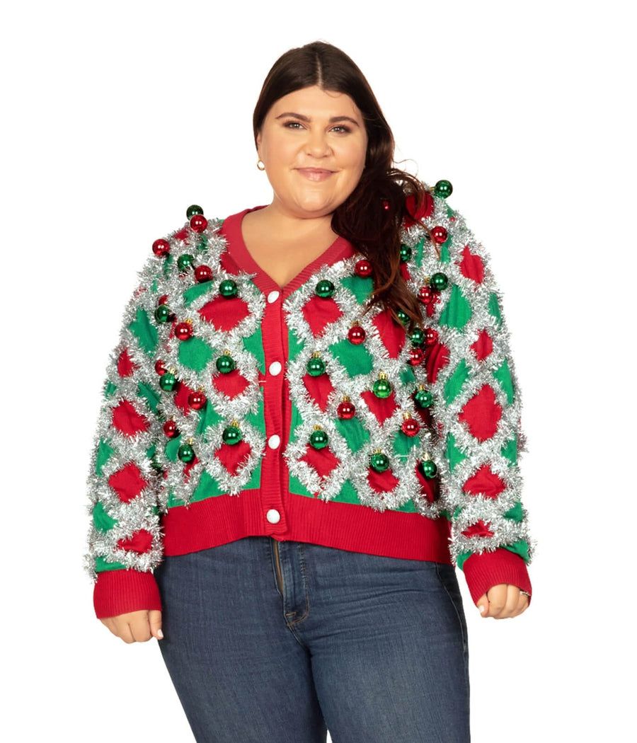 Too Lit Light Up Plus Size Ugly Christmas Sweater: Women's