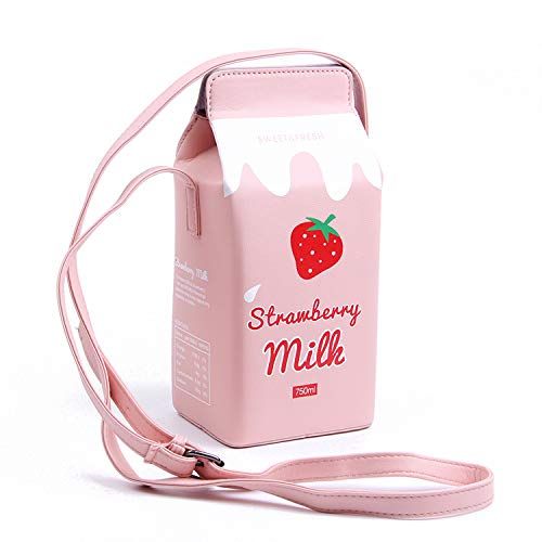 Strawberry Milk Box Crossbody Purse