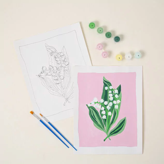 Birth Month Flower Paint-by-Number Kit: May — Lily of the Valley