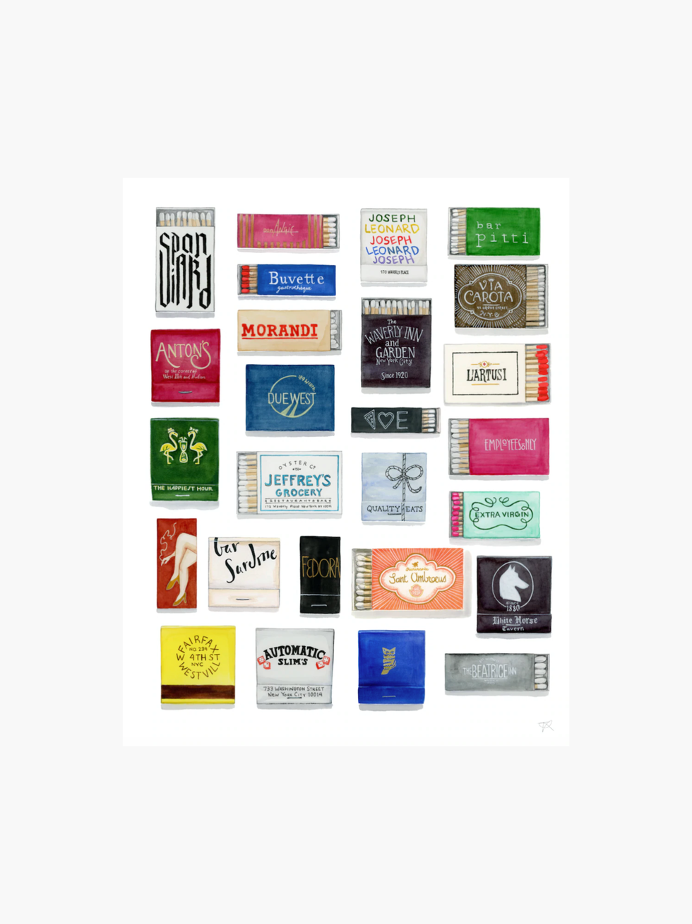 The Matchbook Collection Prints