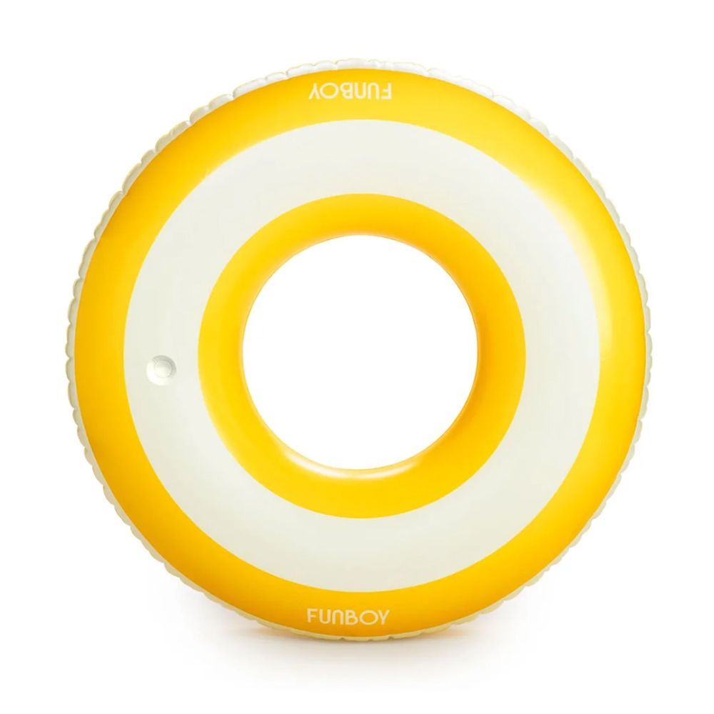 Mellow Yellow Striped Tube Float