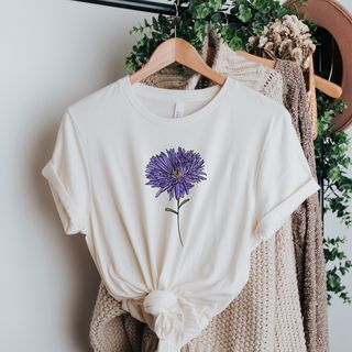 Custom Birth Flower Shirt: September - Aster