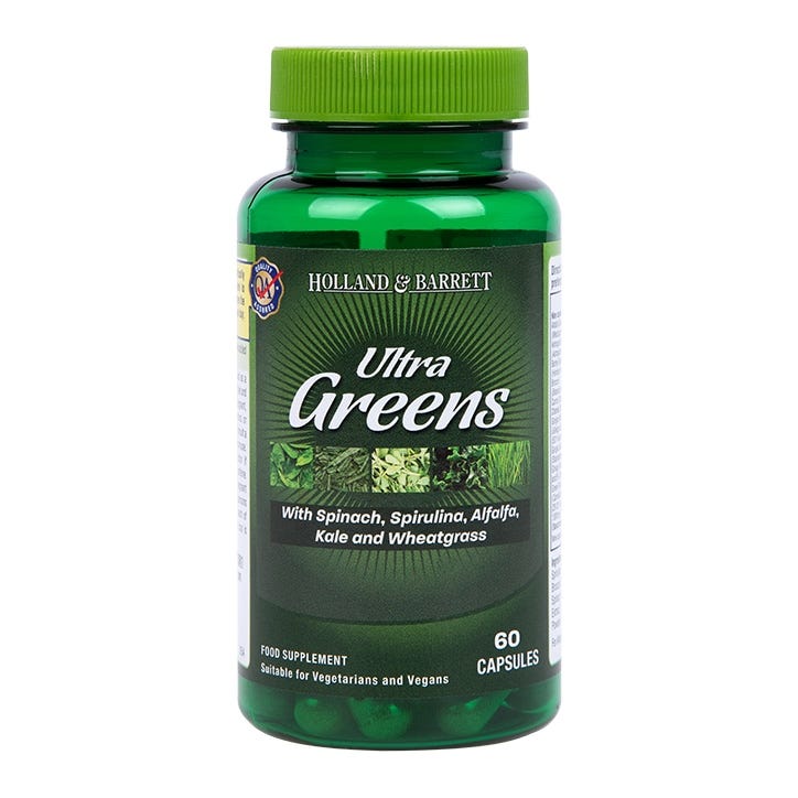 Holland & Barrett Ultra Greens 500mg 60 Capsules