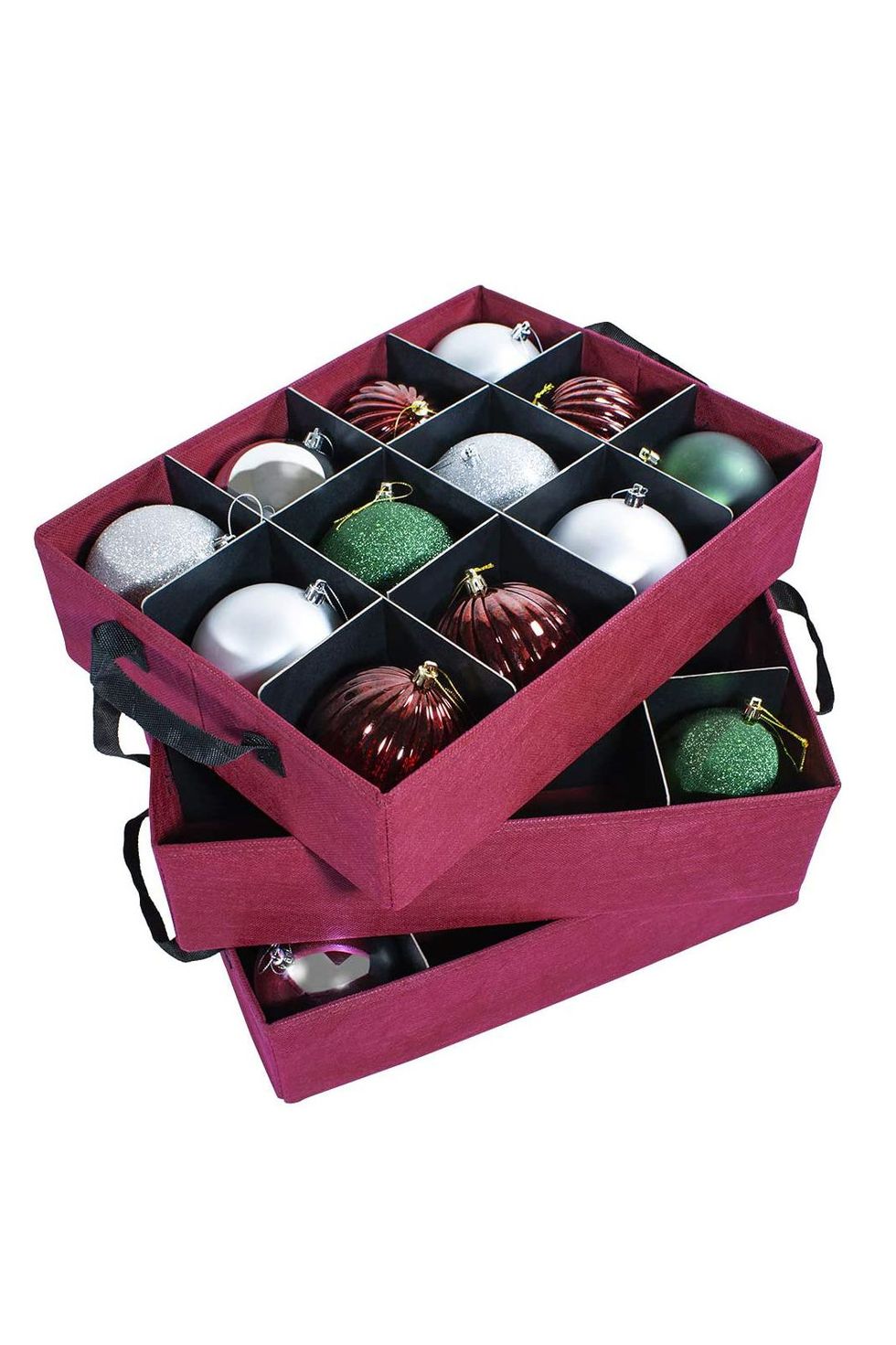 Ornament Storage With Adjustable Dividers