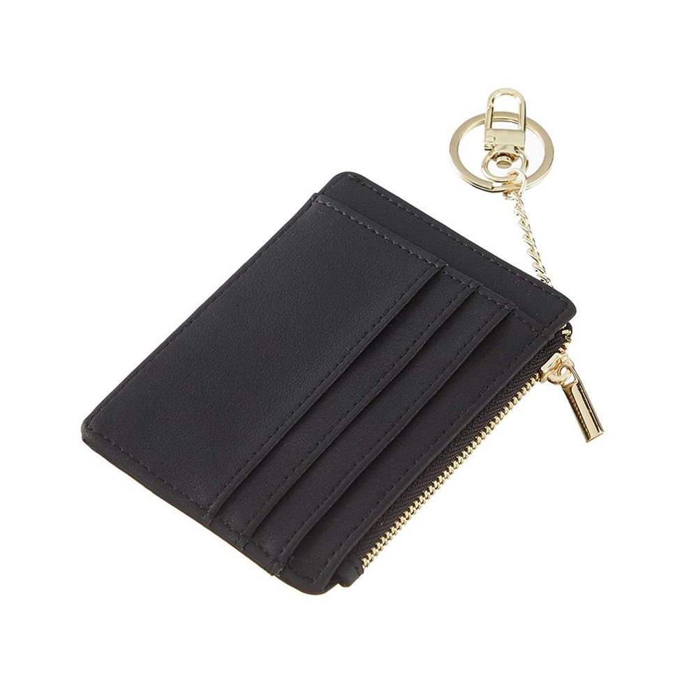 Blue Pastel Keychain Wallet RFID Protection Key Ring Card 