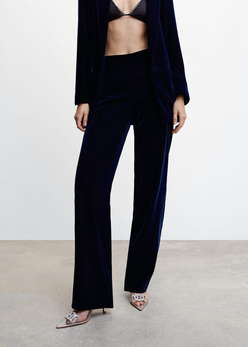 Velvet suit trousers
