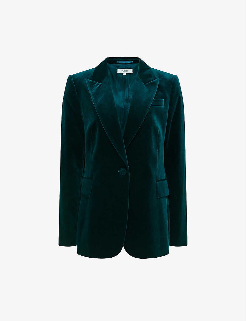 Reiss Teya velvet stretch-cotton blazer