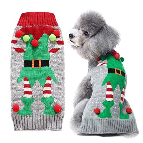 Ugly Christmas Dog Sweater Elf