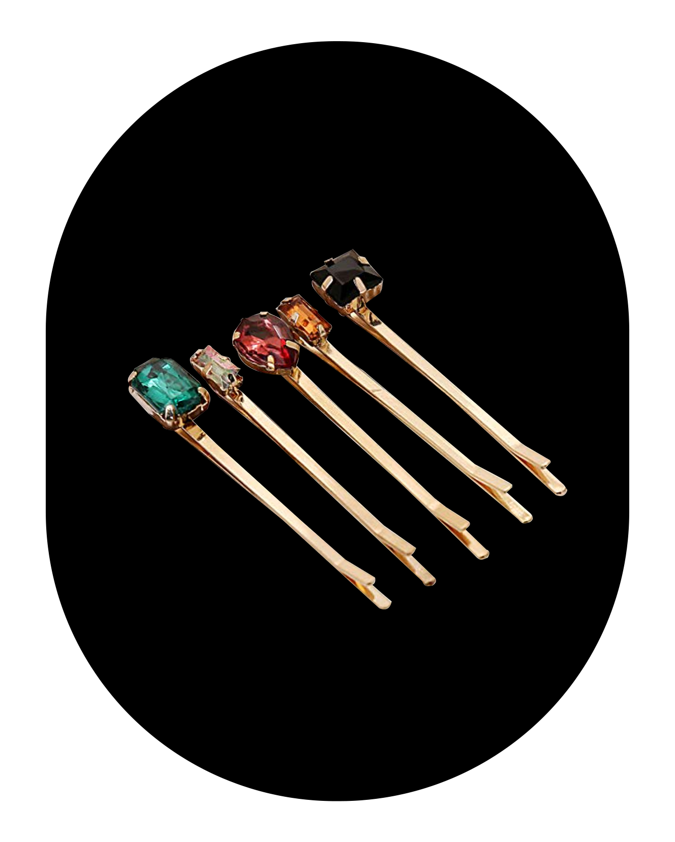 Lurrose Colorful Crystal Hair Pins