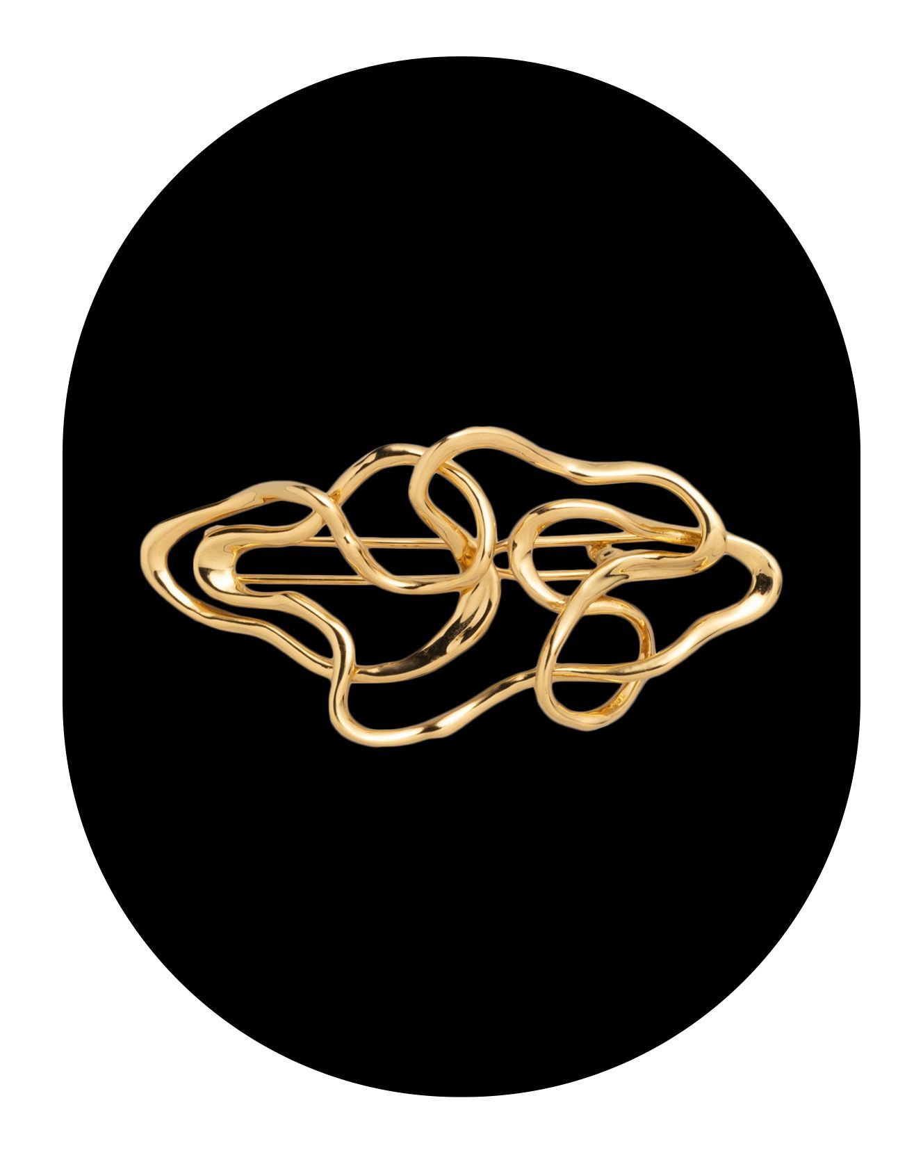 Alexis Bittar Twisted Gold Large Barrette