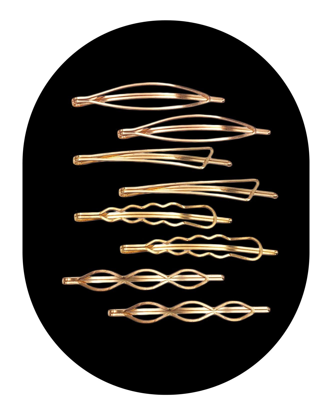 Messen Geometric Gold Hair Pins Set