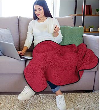 Sherpa Lap Blanket With Pocket