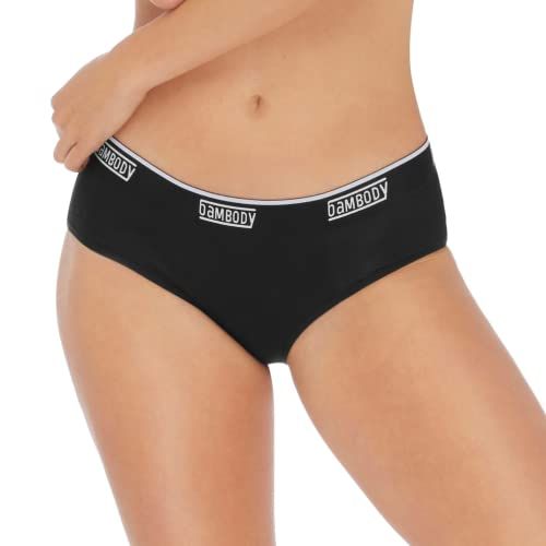 Bambody Leak Proof Hipster: Sporty Period Panties for Women and Teens,  Black: 3 Pack, Small : : Fashion