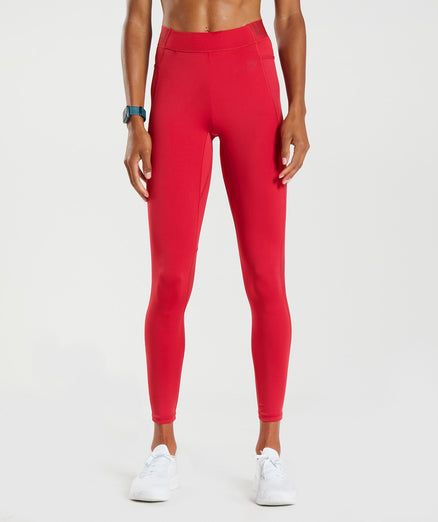 adidas Performance POWER 7/8 - Leggings - bright red/red 