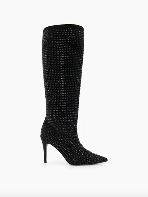 Claudia Winkleman's sparkly knee high boots are a huge hit with fans