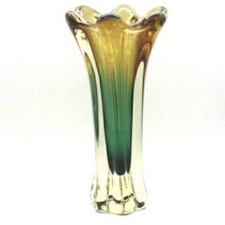 Vase côtelé torsadé Murano vintage