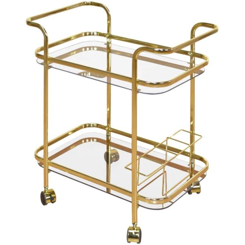 bezoek kopiëren bestellen Geef je interieur een luxe update met deze goudkleurige bar cart