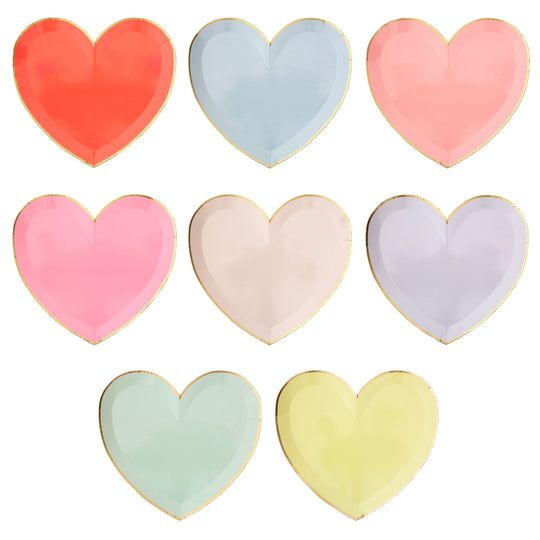 Party Palette Heart Large Plates (Set of 8)