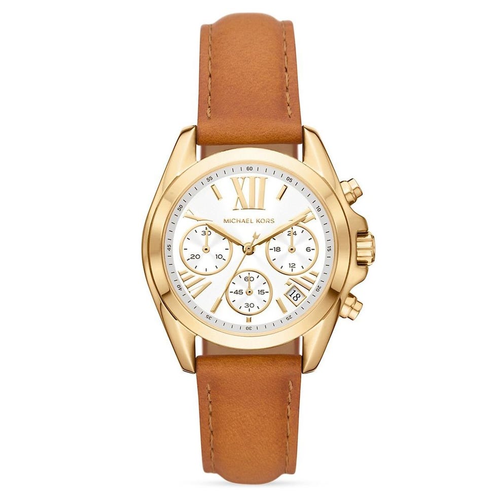 Bradshaw Goldtone Stainless Steel & Leather Chronograph Watch Bradshaw Goldtone Stainless Steel & Leather Chronograph Watch