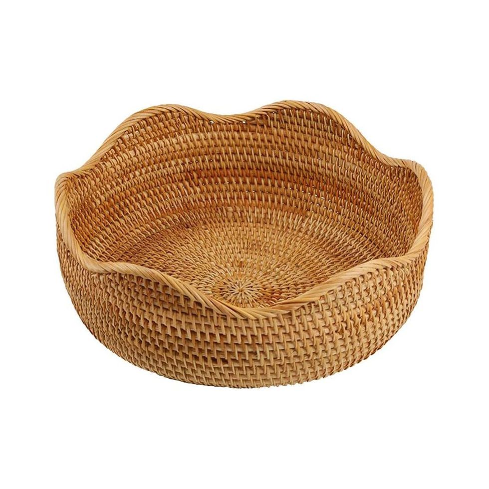 Handmade Rattan Round Basket 