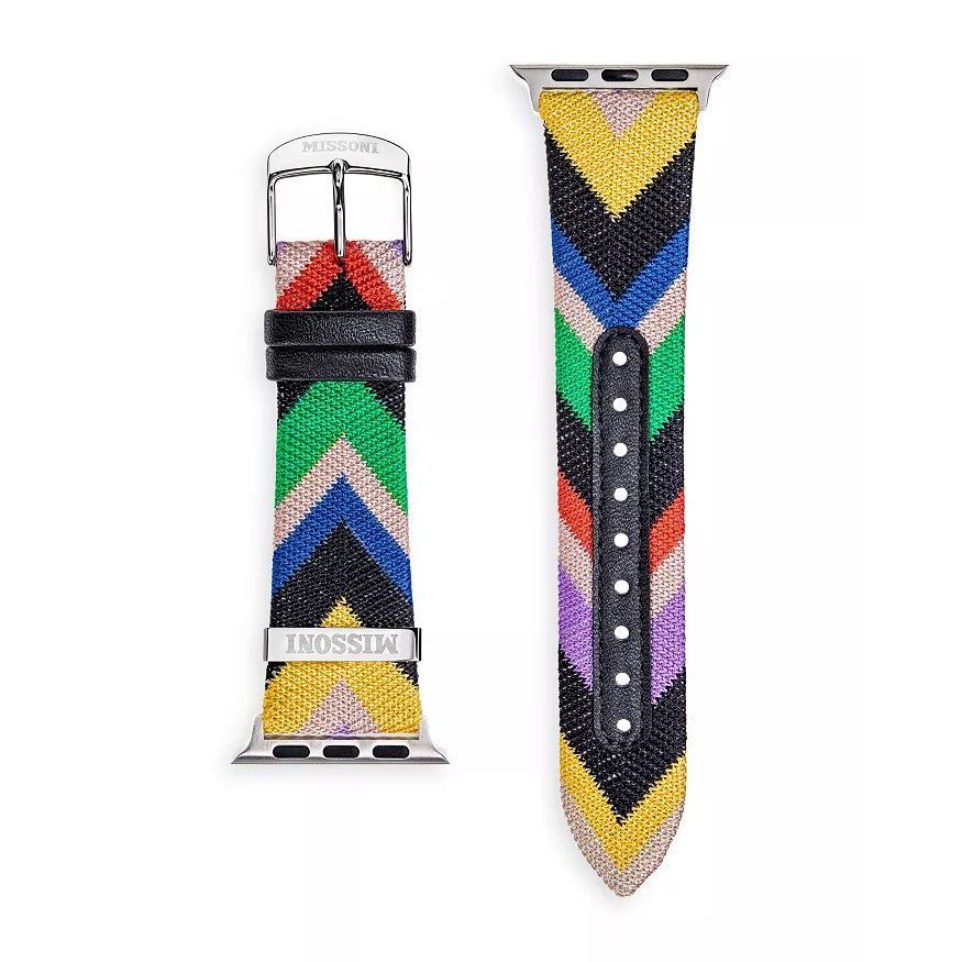 Multicolor Zig-Zag Leather Strap