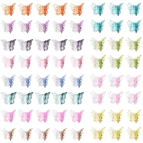 Tiweio 50 Pieces Butterfly Hair Clips