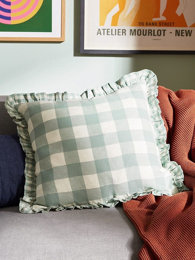 ANYDAY Gingham Check Cushion